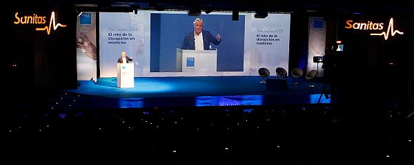 Aspecto de la sala durante la conferencia inaugural de Iñaki Ereño, consejero delegado de Sanitas.