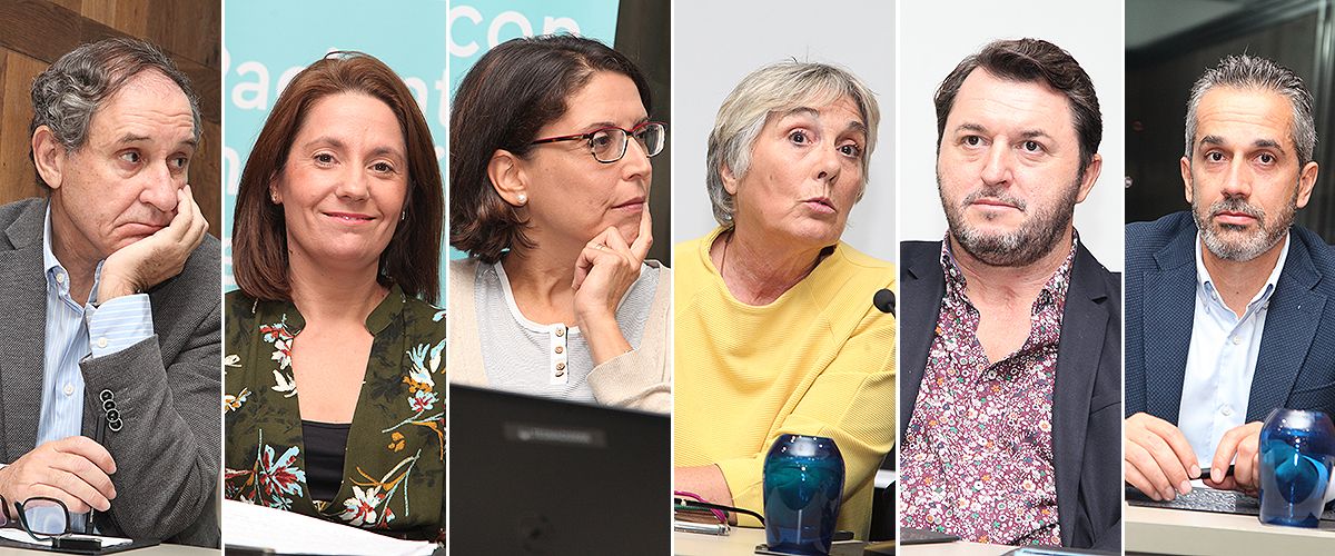 Pedro López Pereira, cirujano pediátrico del Hospital La Paz de Madrid; Eva García Peña, enfermera del Hospital Clínico de Valencia; Eva Merlos, madre de un menor con una patología congénita; Maite Carreras Alberti, tesorera de la Asociación de Incontinencia Anal); Francisco Sardó, presidente de la Plataforma Representativa Estatal de Personas con Discapacidad Física (Predif); Ángel de Propios, presidente de la Asociación Provincial de Lesionados Medulares y Grandes Discapacitados (Aspaym) de Castilla y León. 