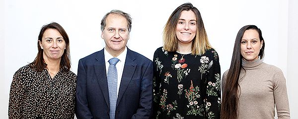 Marga Majem, Javier de Castro, Cintia Díaz y Joana Pastrana, durante la presentación de la campaña.