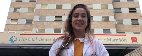 Marta Ortega frente al Hospital General Universitario Gregorio Marañón (Padel World).