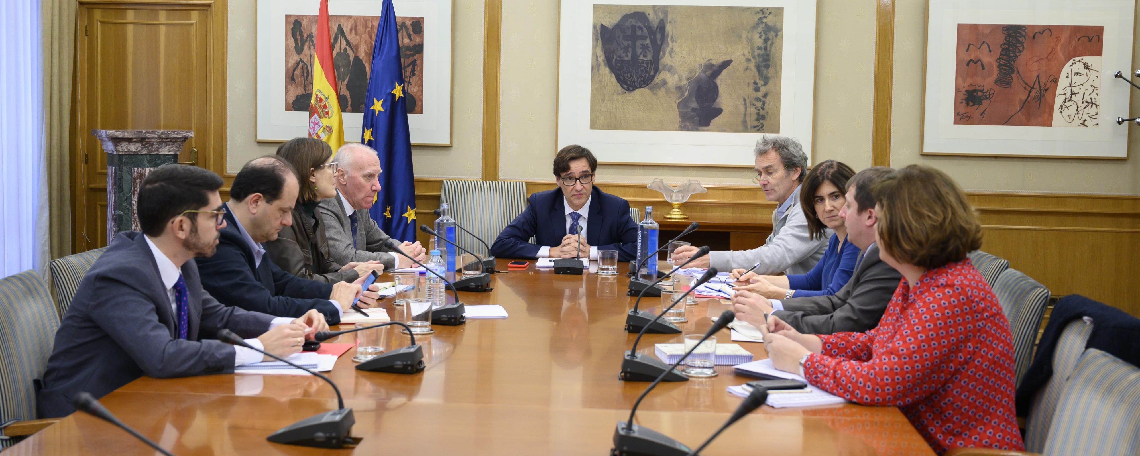 Momento de la reunión de este sábado. 