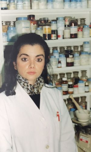 Carmen Peña en su época de estudiante.