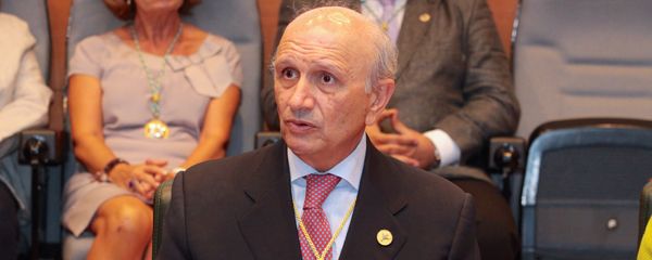 Máximo González Jurado durante su despedida oficial como presidente del CGE en octubre de 2017.
