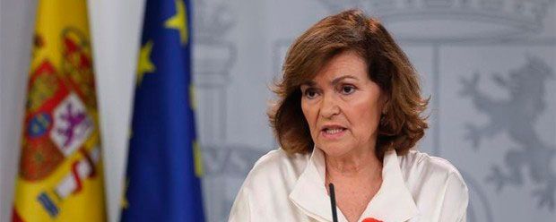 La vicepresidenta primera del Gobierno, Carmen Calvo. 