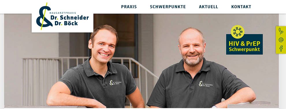 SItio web de la clínica de Dominik Schneider.