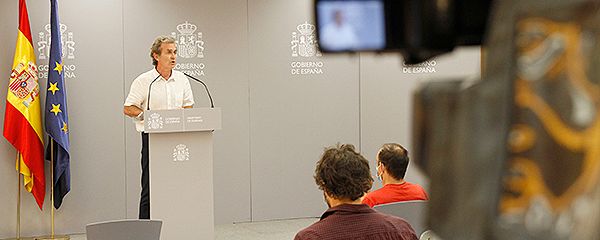 Fernando Simón durante la rueda de prensa de este jueves 16 de julio. 