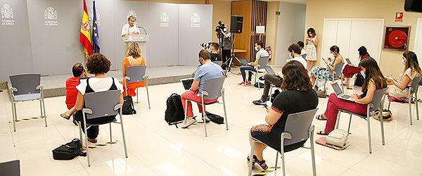 Aspecto de la sala durante la rueda de prensa de Fernando Simón.