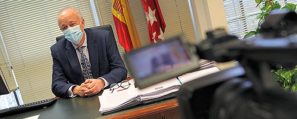 Jesús Antón durante la grabación de la entrevista.