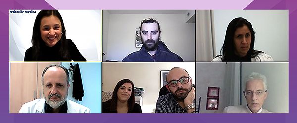 Un momento del debate virtual 'La figura del Enlace como pieza clave en el abordaje del mieloma múltiple'.