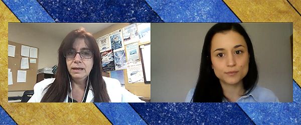 Un momento de la entrevista virtual con Raquel Sánchez, en la que explica el impacto del Covid-19 sobre la obesidad.