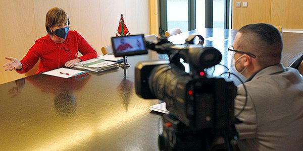 Josune Gorospe, durante la entrevista a Redacción Médica