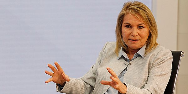 Cristina Contel durante su entrevista.
