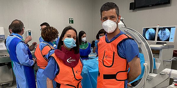 Alumnos del curso, durante una de las prácticas