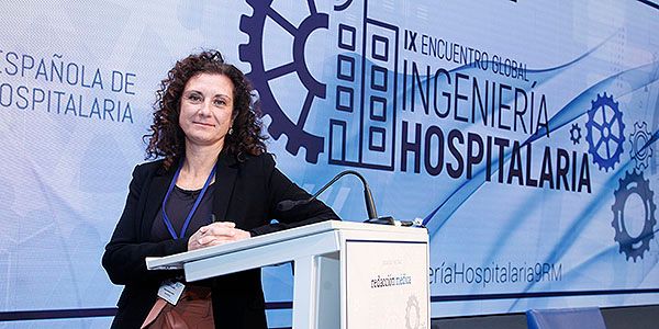 Elena García Armada, investigadora del CSIC y co-fundadora de la empresa Marsi Bionics, en el IX Encuentro Global de Ingeniería Hospitalaria. 