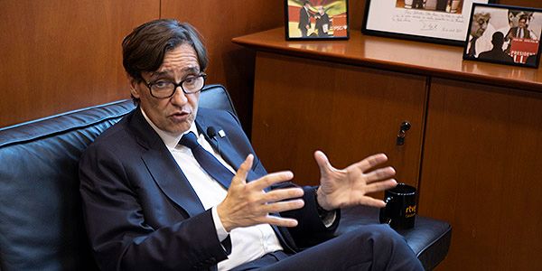 El primer secretario del PSC y jefe de la oposición en Cataluña, Salvador Illa