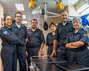 Paula Rebenaque, Adolfo Orellana, Juan Carlos Martínez, Mabel Millón, Luis María Merino y Pilar del Río (Foto: Alejandro Carnicero)
