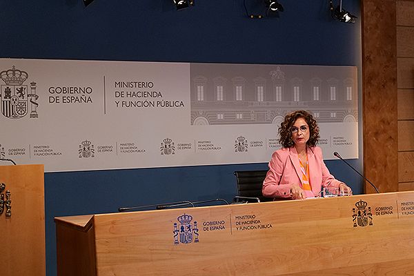 María Jesús Montero, ministra de Hacienda y Función Pública en rueda de prensa