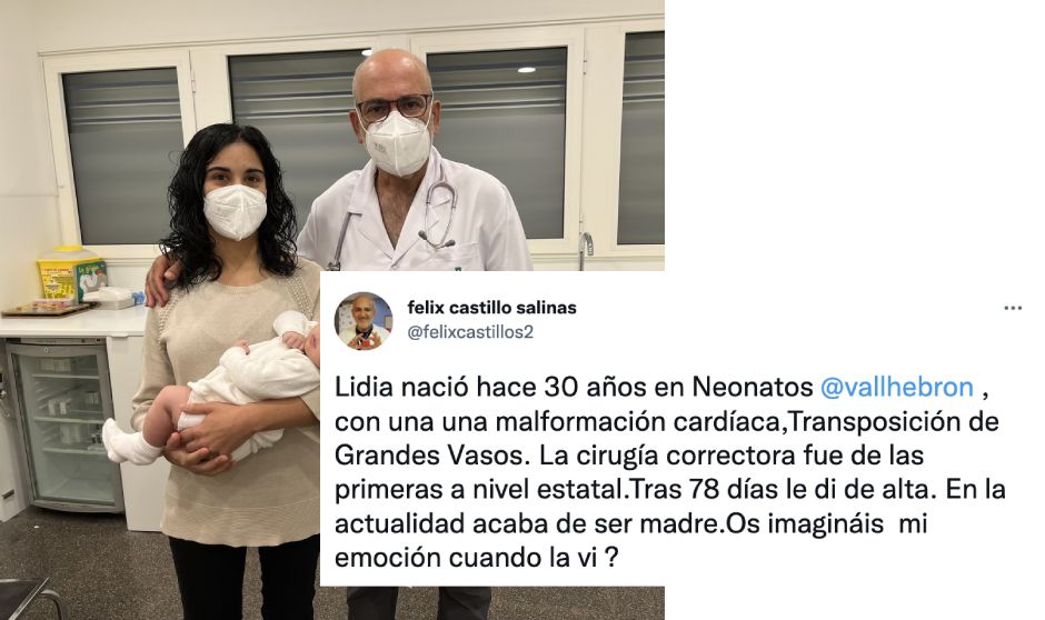 La imagen y el mensaje compartido por Felix Castillo Salinas, neonatólogo.