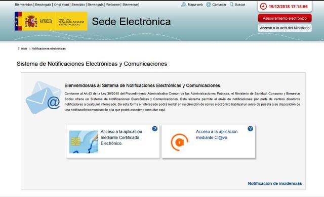 Acceso al Sistema de Notificaciones Electrónicas y Comunicaciones.