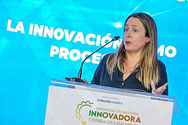 Inés Gallego, subdirectora de Innovación y Calidad del Hospital de Cruces, durante su intervención. 