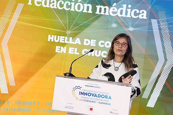 Carmen Elvira, durante su intervención.
