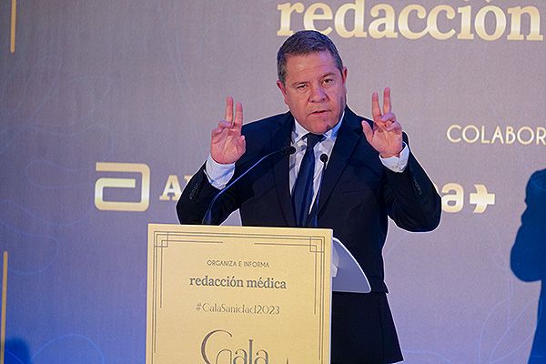 Emiliano García-Page, durante su intervención en la gala de la Sanidad española.