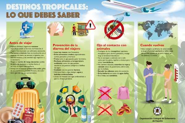 Infografía del CGE con consejos para viajer internacionales.