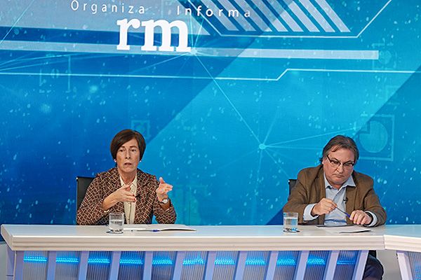 Alicia Córdoba y Antonio Martínez durante un momento del debate. 