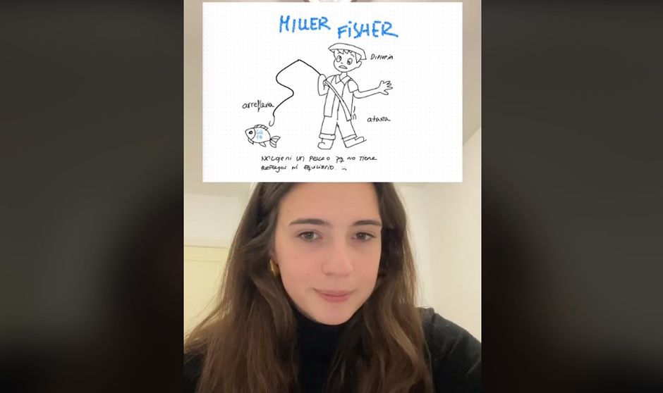 La estudiante de Medicina explica cómo memoriza el síndrome de Miller Fisher.