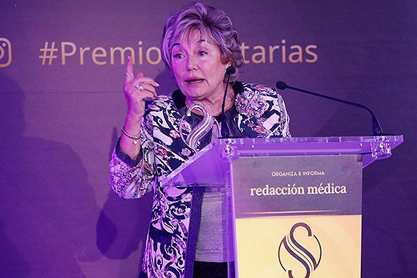 Mercè Boada durante su intervención en los Premios Sanitarias.