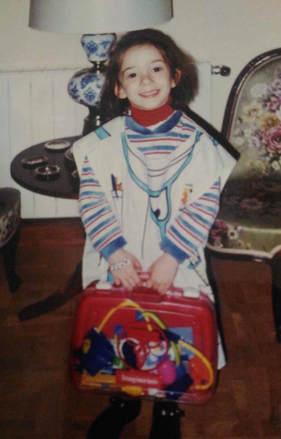 Cristina Ibáñez con cinco años.