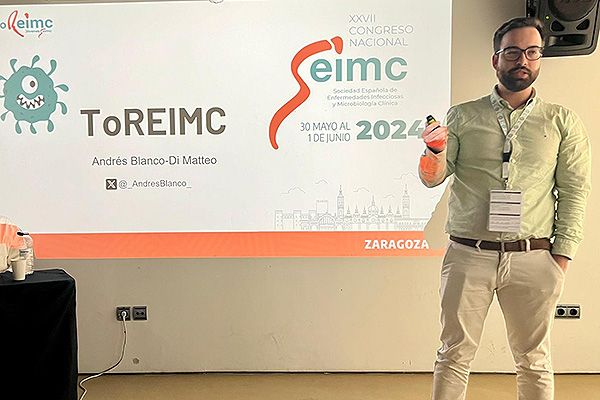 Andrés Blanco en la presentación de la aplicación 'ToREIMC'.