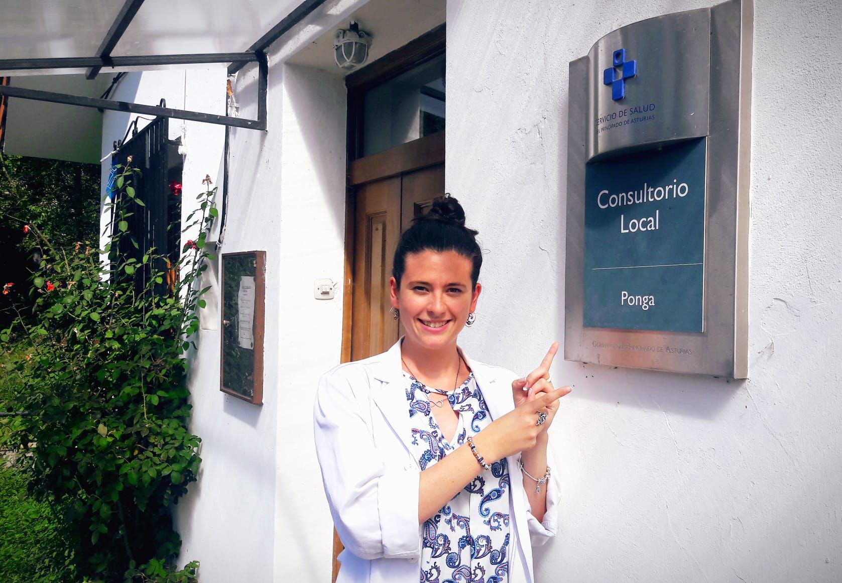Janire Martínez durante su rotación MIR por el ámbito rural.