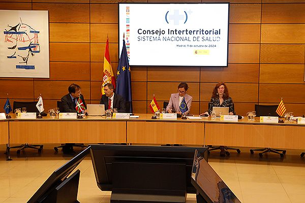 Aspecto de la sala antes de comenzar el Consejo Interterritorial del Sistema Nacional de Salud.