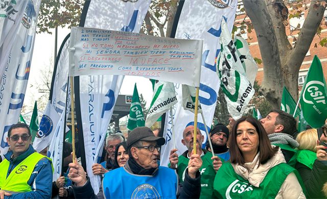 Manifestantación de CSIF ante la crisis de Muface