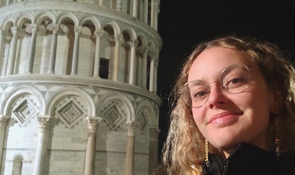 Paula Agustí durante su estancia en Italia.
