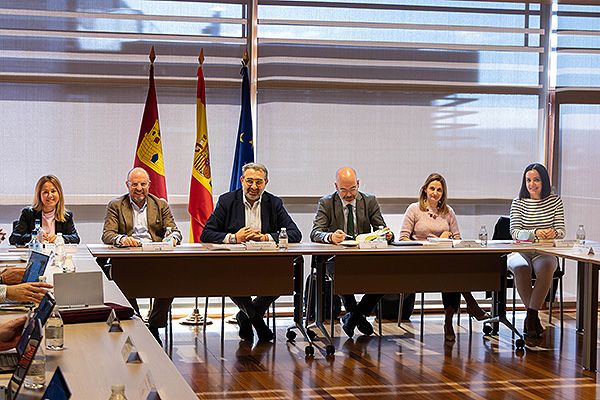 Reunión en la que participó el consejero de Sanidad, Jesús Fernández Sanz.
