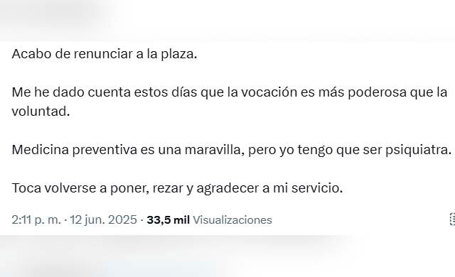 Publicación realizada en X. 