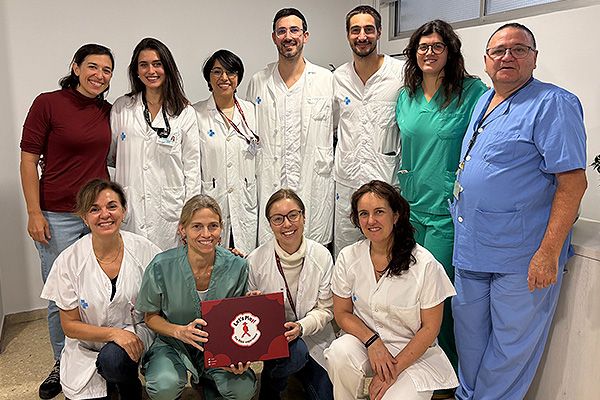 Foto de equipo del Servicio de Angiología y Cirugía Vascular del Hospital de Bellvitge. 