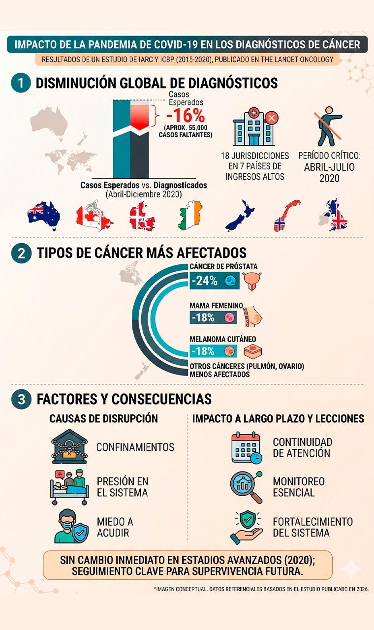 Impacto de la pandemia de Covid-19 en los diagnósticos de cáncer / (Imagen conceptual).