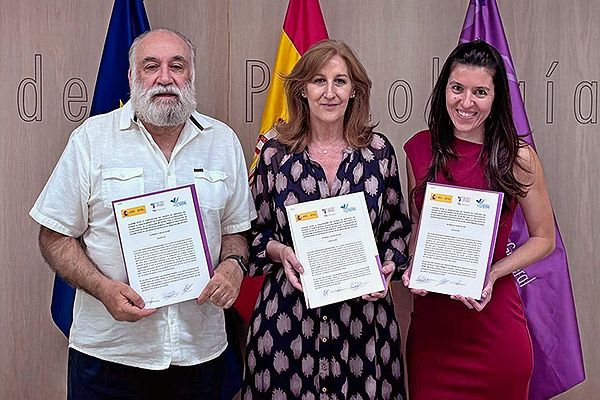 Francisco Santolaya (COP), Susana Crisóstomo (Ministerio del Interior) y Timanfaya Hernández (COP Madrid).